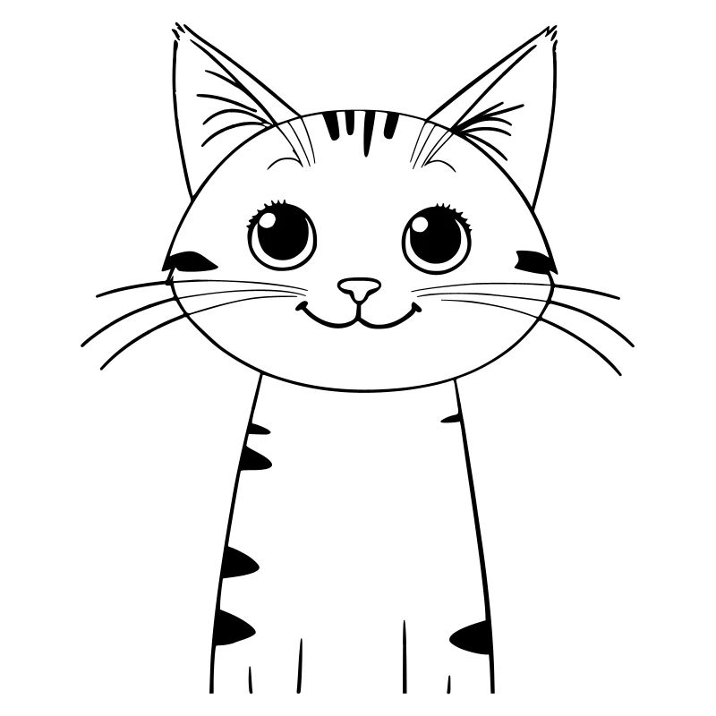 chat mignon comme illustration vectorielle