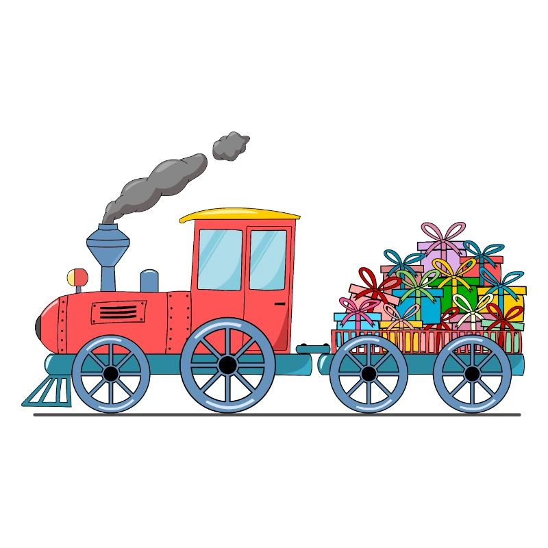 Children's train railway with trailer
