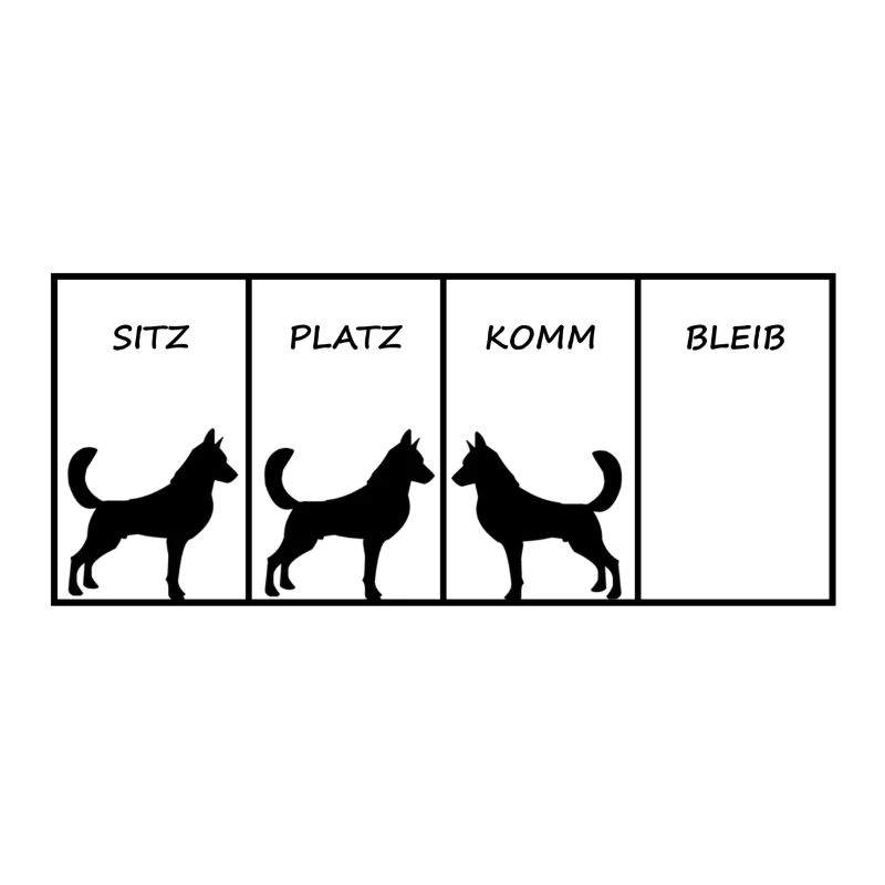 Hund Sitz Platz Komm Bleib Geschenkidee