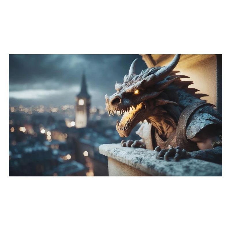 Gargoyle with an evil smile monster dark horror