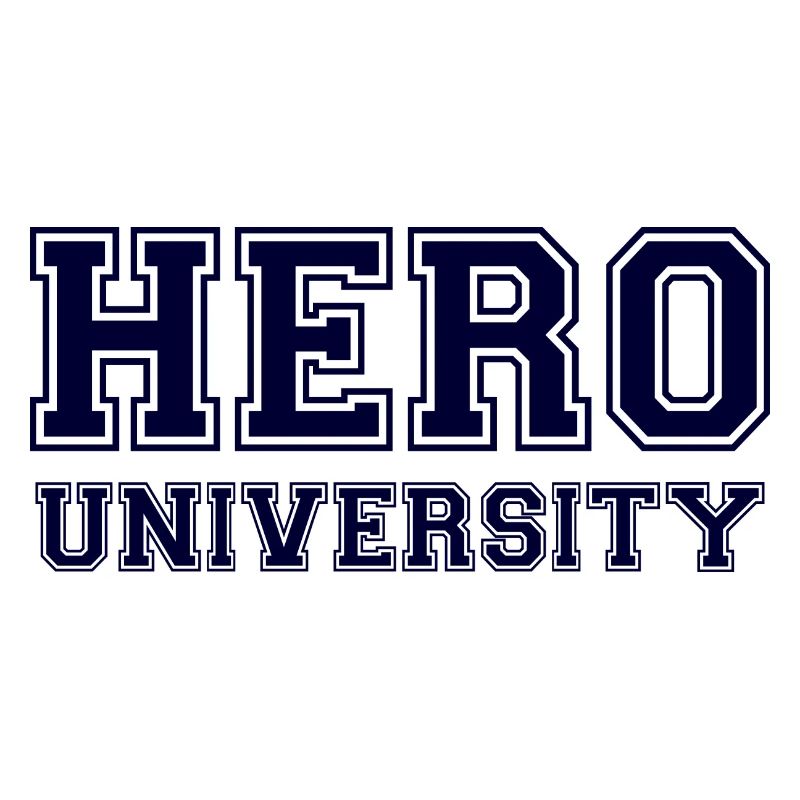 Hero University - Blue Text