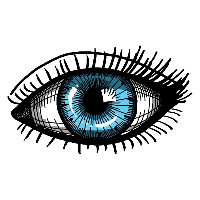 oeil bleu