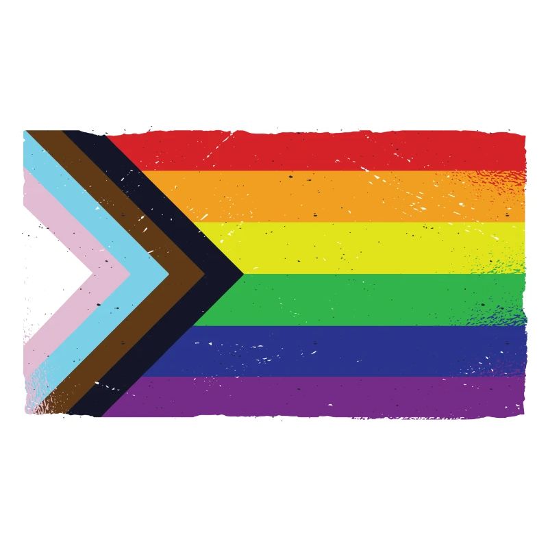 LGBTQIA Progress Pride Black Pride Regenbogen