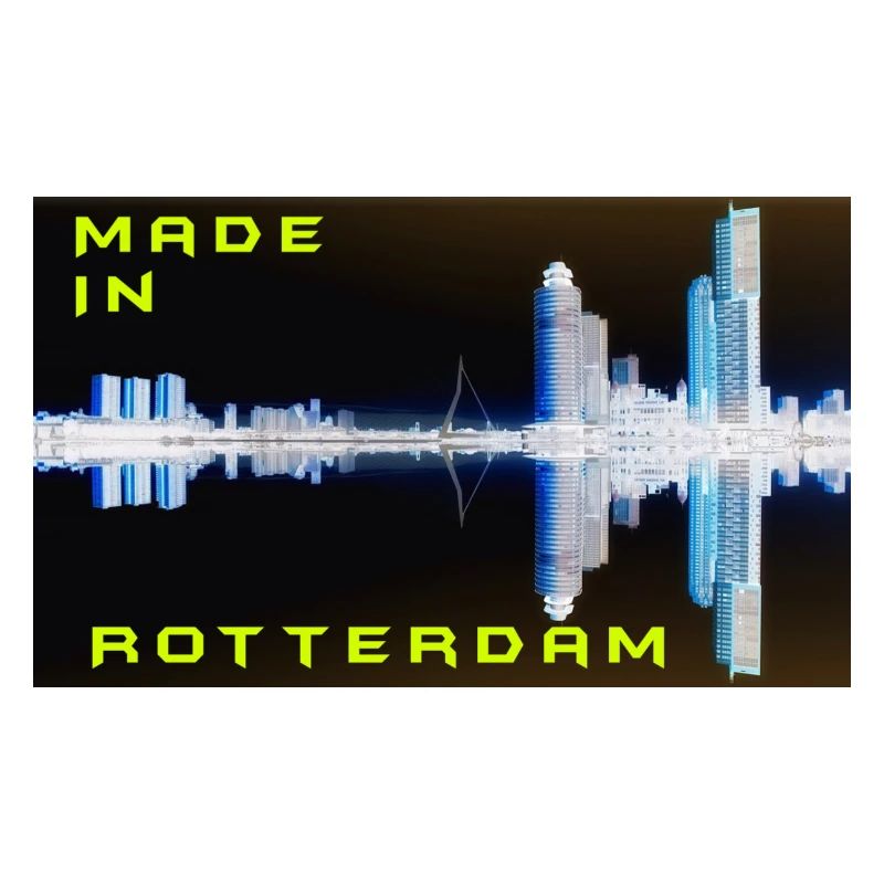 Futuristic Rotterdam Skyline Reflection