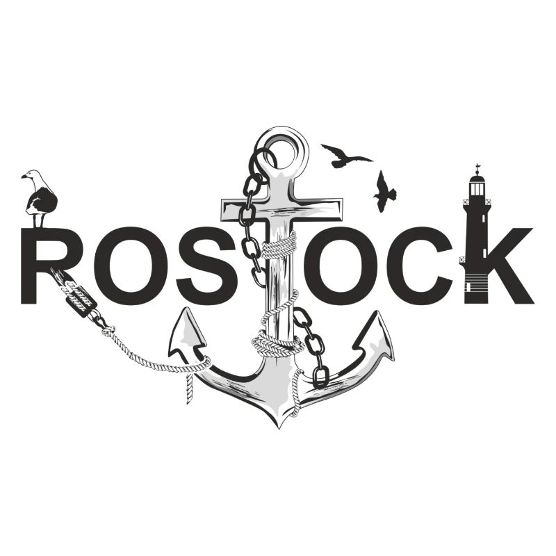 Rostock mit Schriftzug und Anker