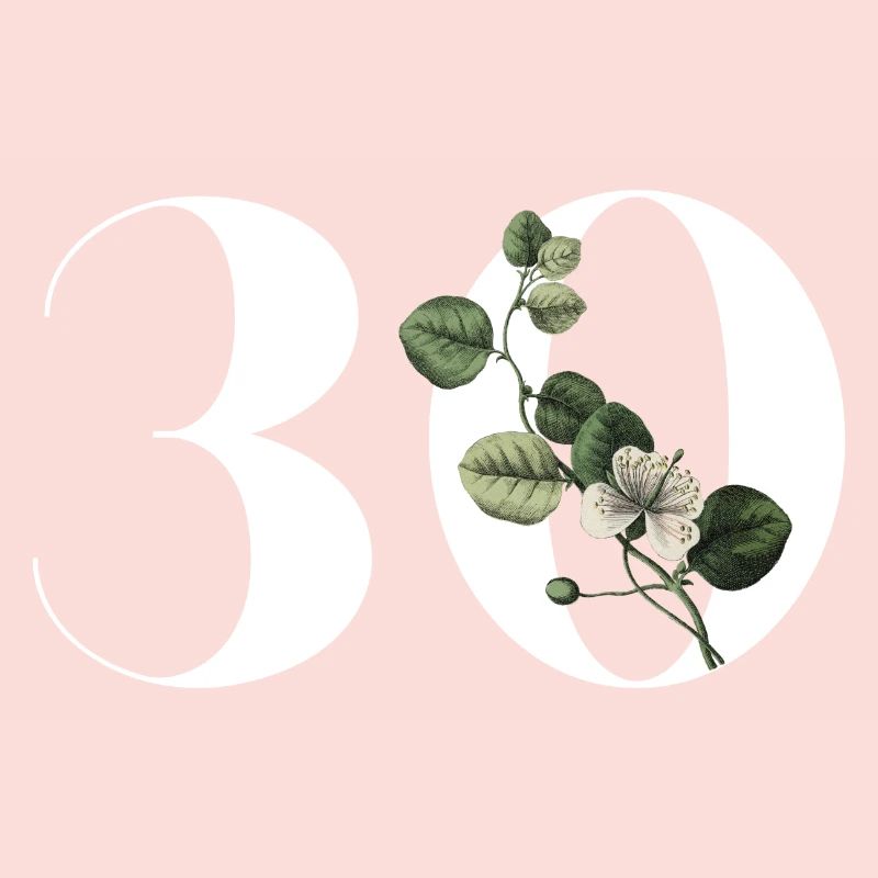 Nummer 30 Blumengrün - 30. Blumengeburtstag