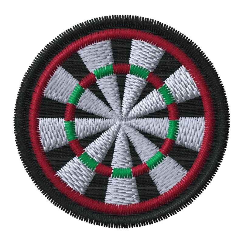 Cible de fléchettes brodée