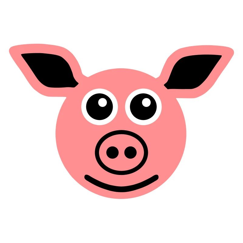★ Designfarben änderbar ★ Gesicht Schwein