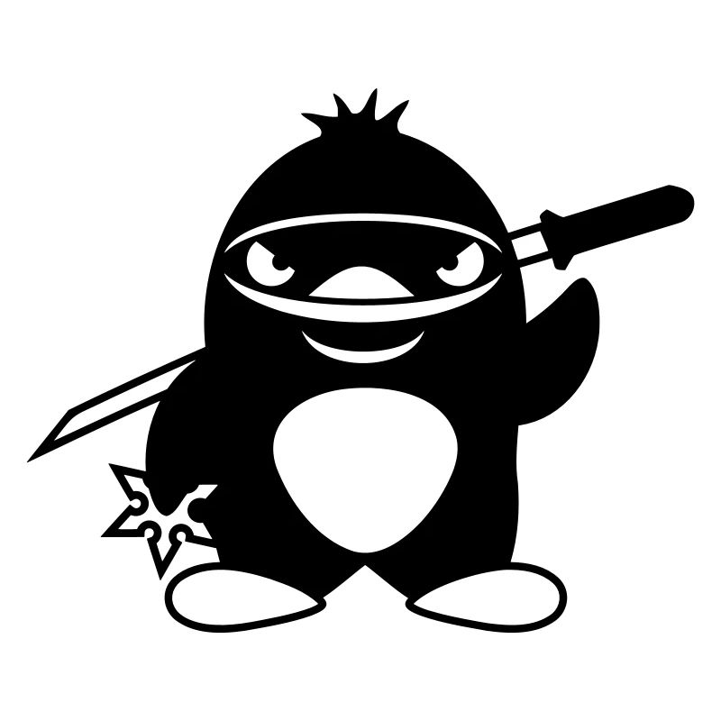 Penguin Ninja Samurai Japanese Katana Fighter