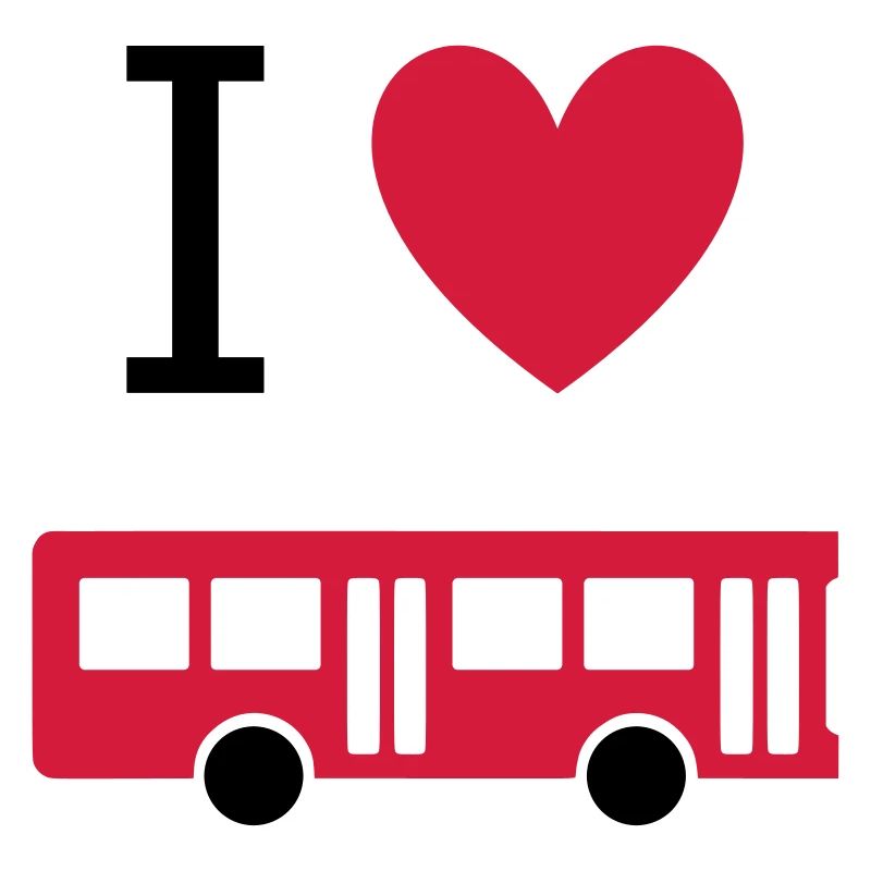 ★ Designfarben änderbar ★ Ich liebe Busse