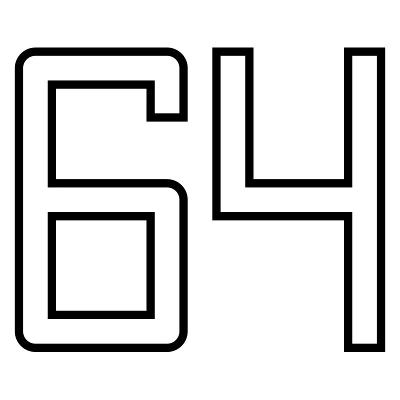 Numéro 64 (Style Université)