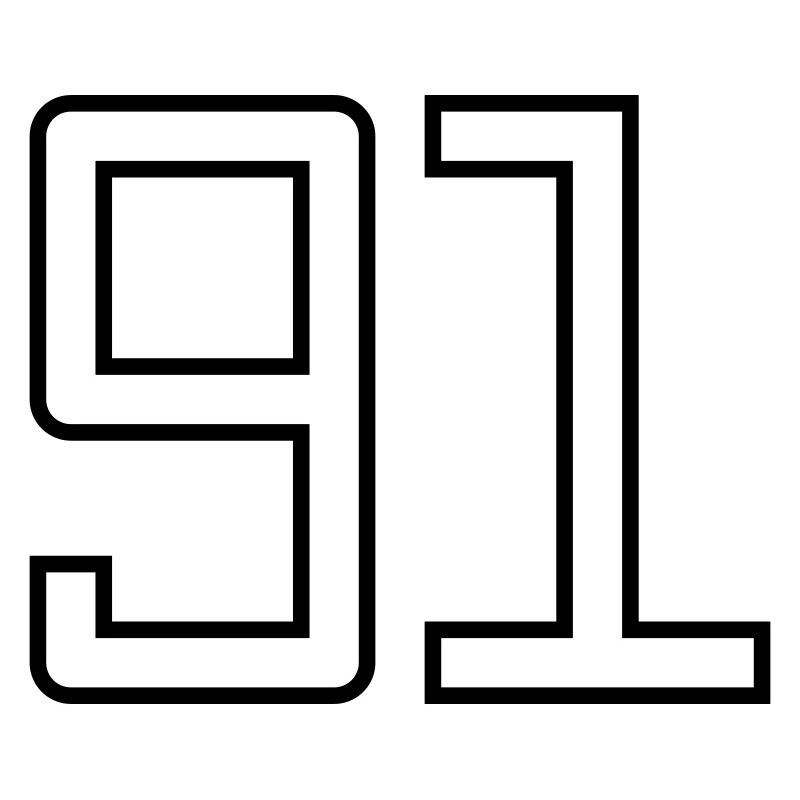 Numéro 91 (Style Université)