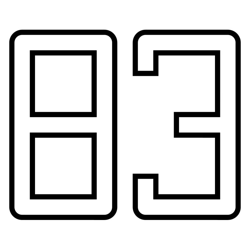 Numéro 83 (Style Université)