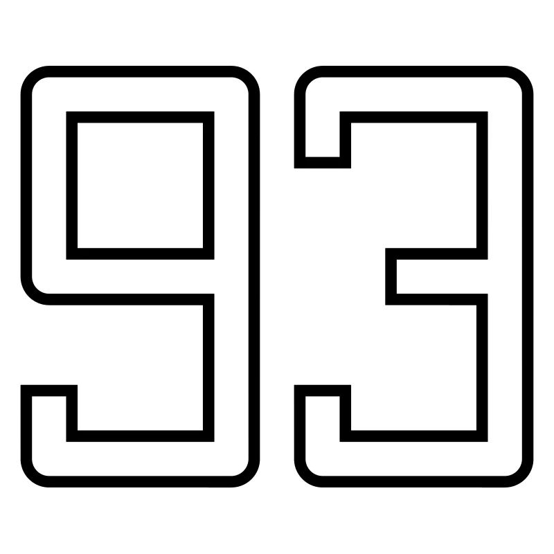 Numéro 93 (Style Université)