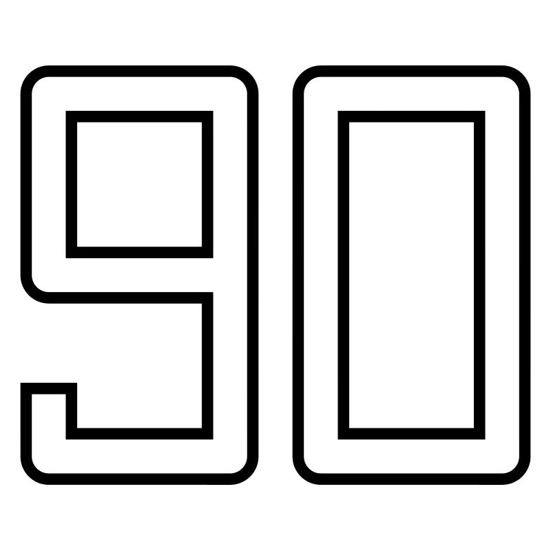 Number 90 (University Style)