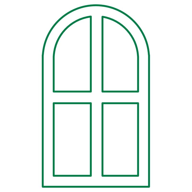 Bogenfenster geöffnet