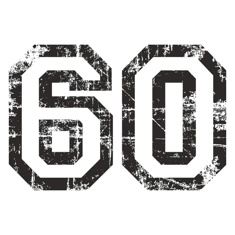 Number 60 Sixty 60th Birthday Design (EU)