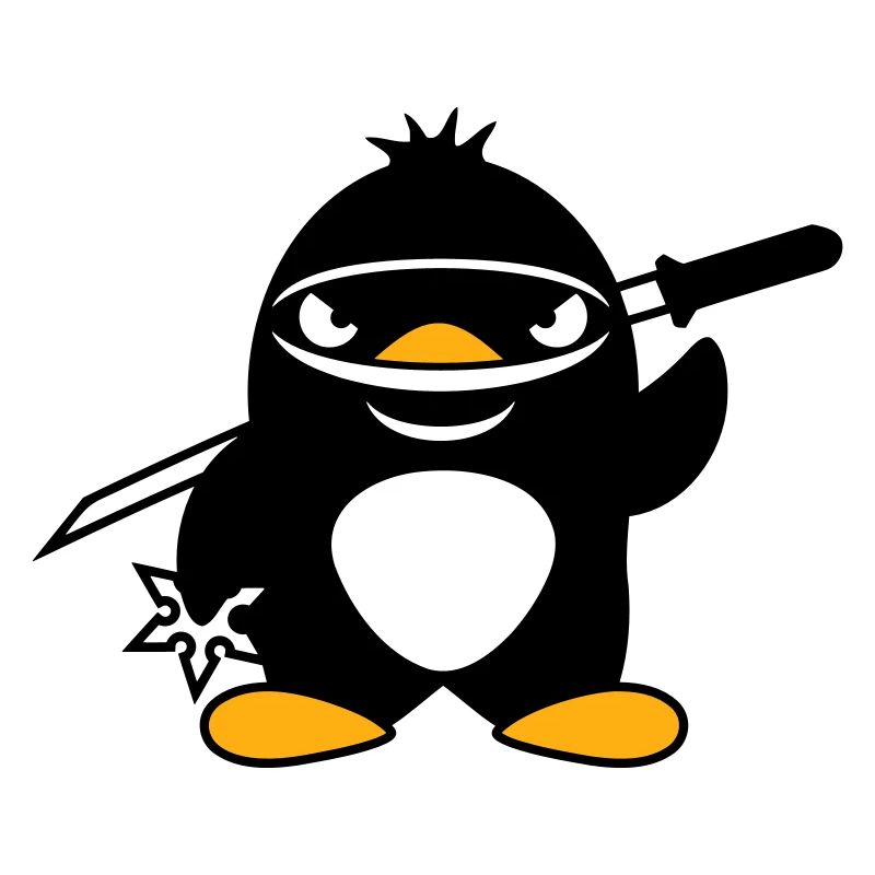Penguin Ninja Samurai Japanese Katana Fighter