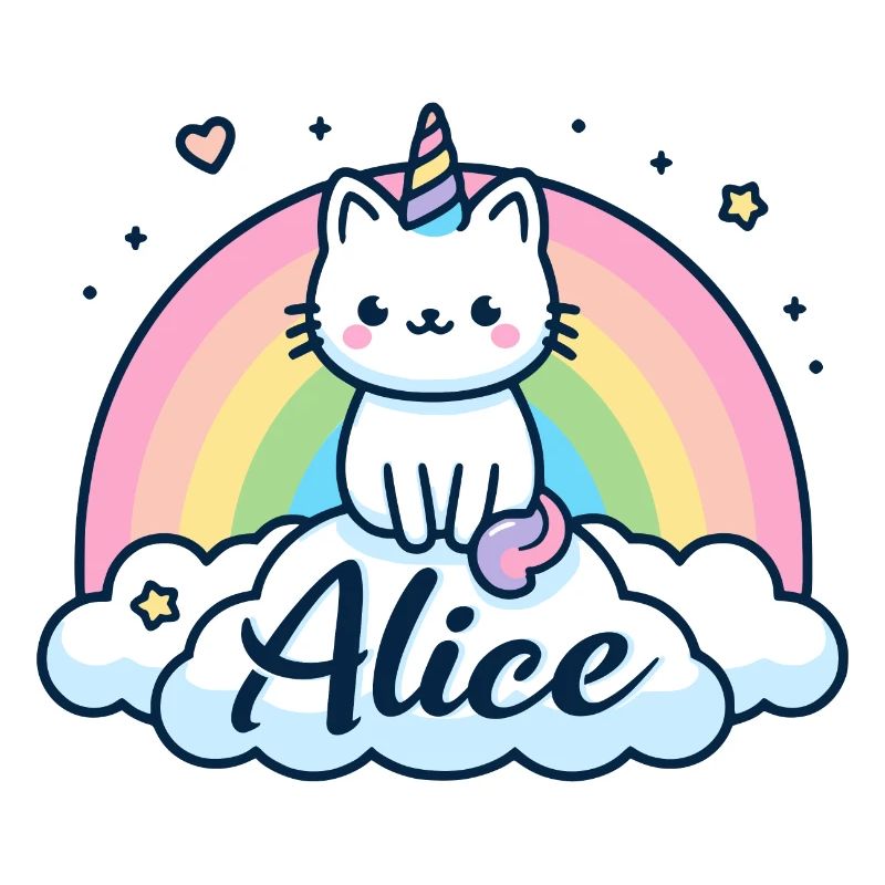 Alice Name First Name Unicorn Cat