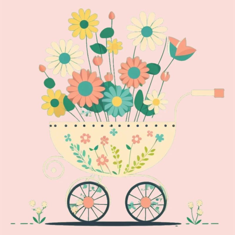 Flowery stroller 2