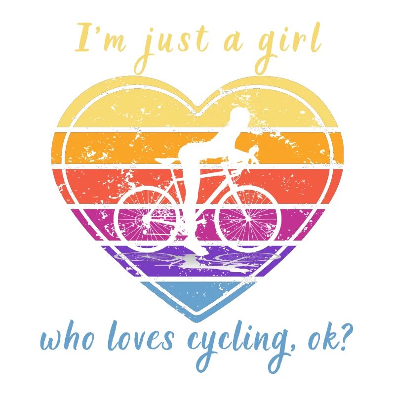 Ich bin nur ein Mädchen, das das Radfahren liebt