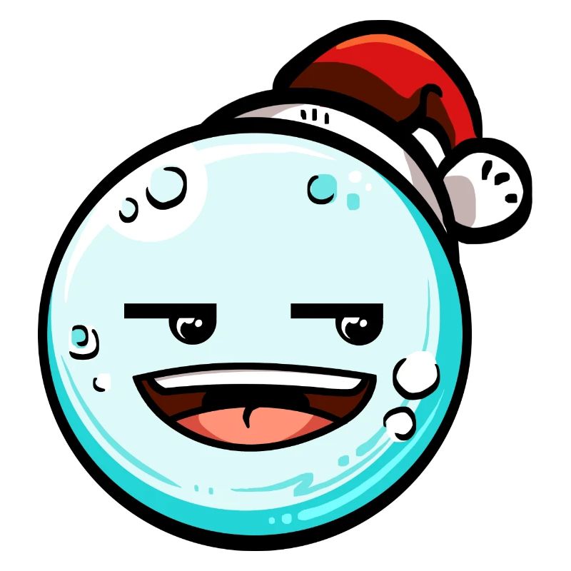 Schneeball mit Weihnachtsmütze #5/9