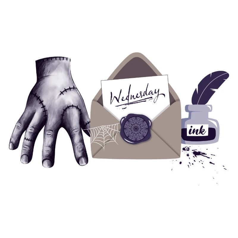 Zombie Hand mit Brief