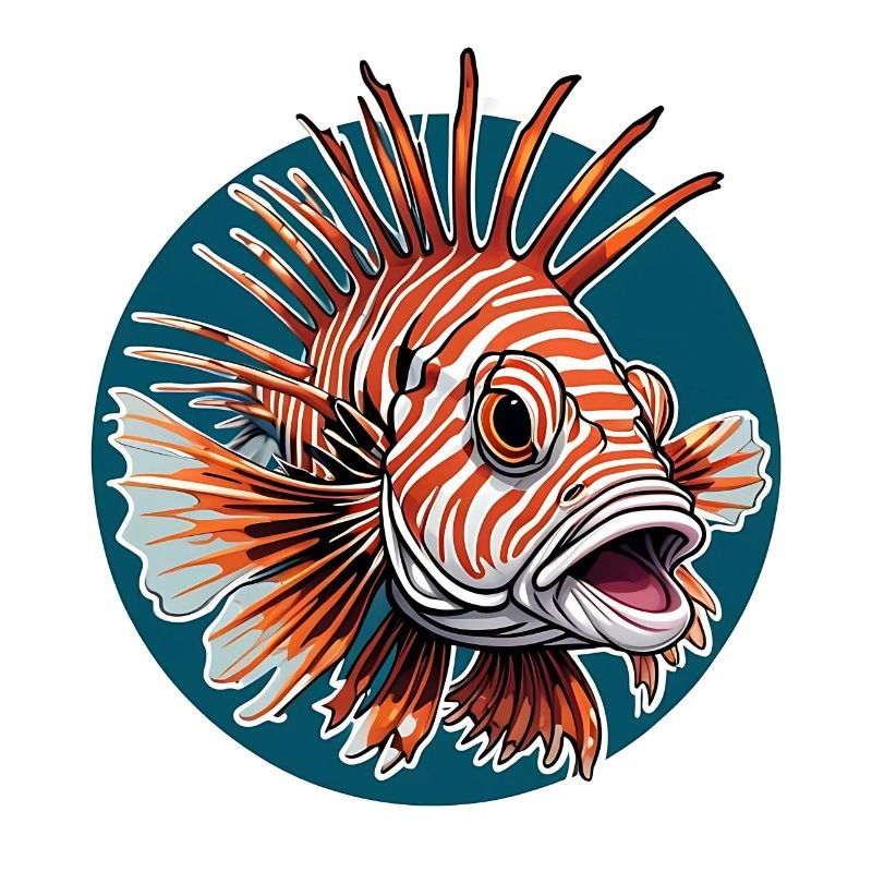 Poisson-lion coloré Poisson corail