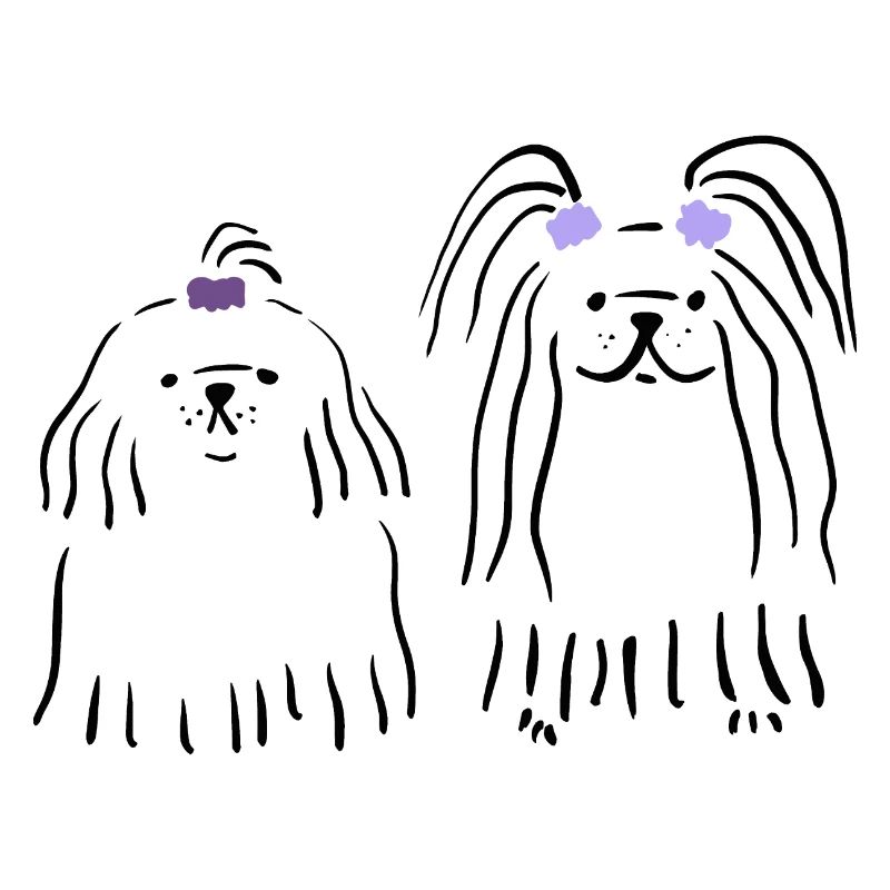 Chiens mignons avec arc
