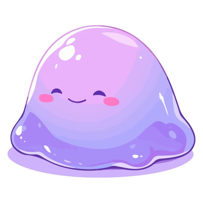 Monstre visqueux mignon - Conception de dessin animé mignon
