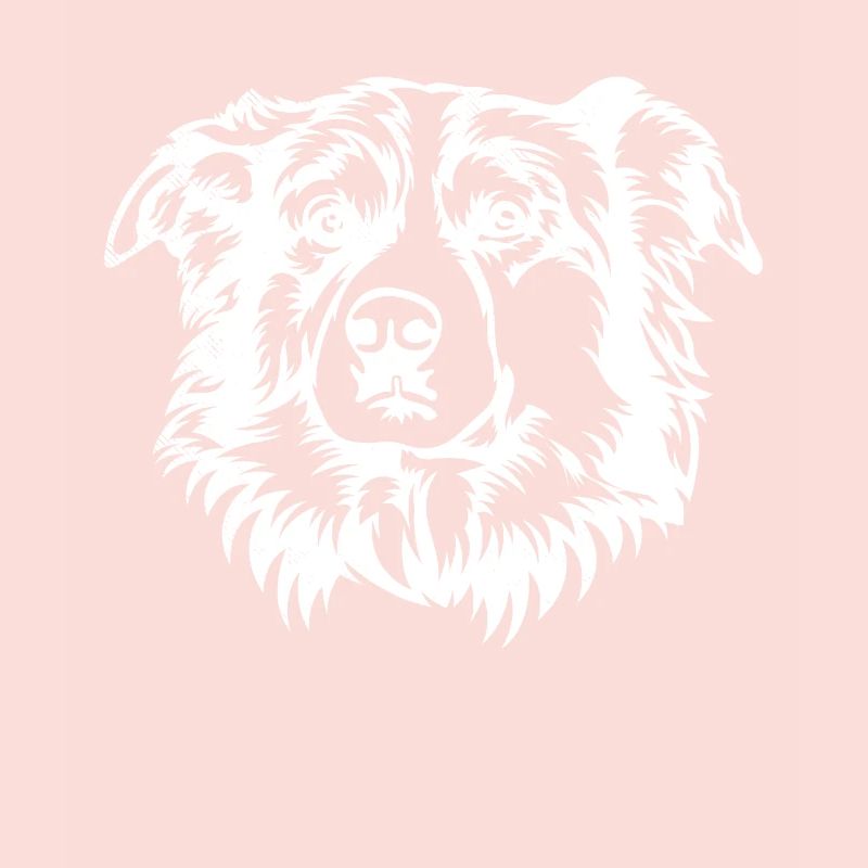 Thème de dessin graphique de visage de chien AUSSIE mignon
