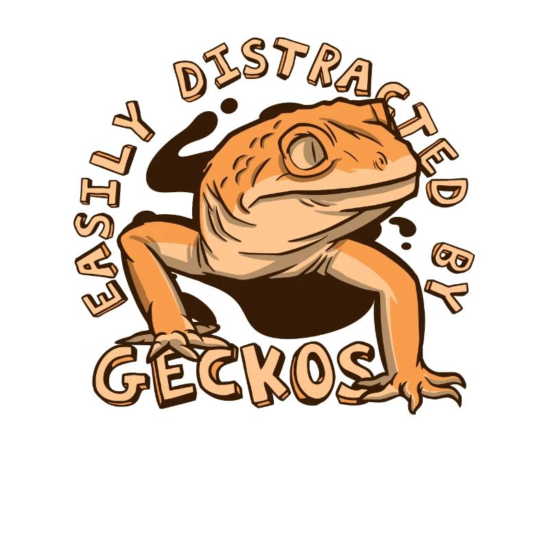 Easily Distracted By Geckos Crested Lizard