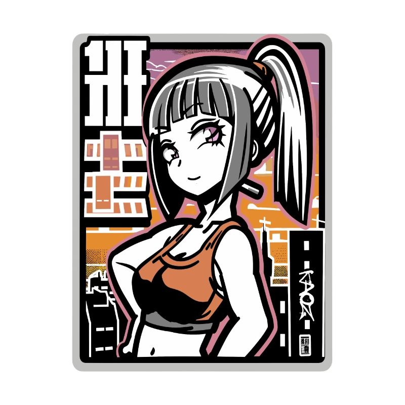 Anime freches Stadt Mädchen