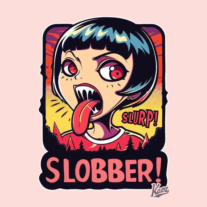 Cartoon eines Frechen Emo-Zombie-Mädchen