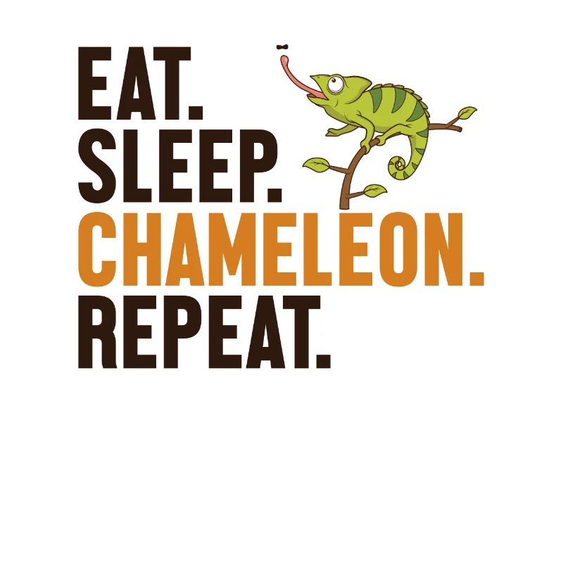 Eat Sleep Chameleon Repeat Veiled Panther Lover