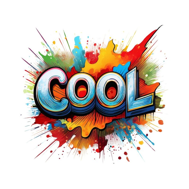 Vibrant Graffiti “COOL” Splash Design