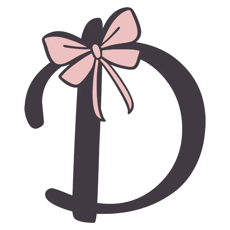 Anfangsbuchstabe D Schleifchen