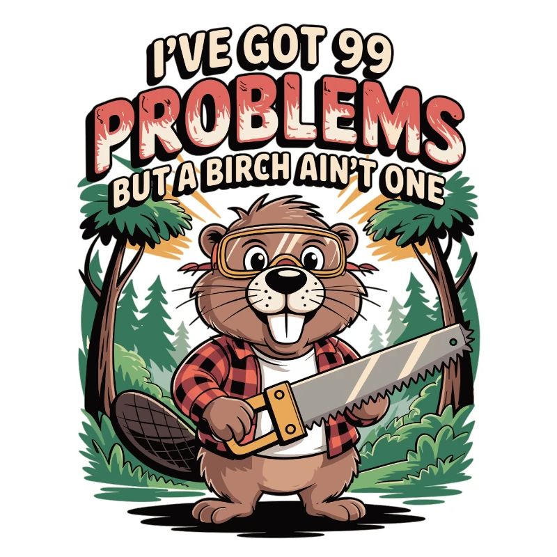 Beaver saying: No problem with birch