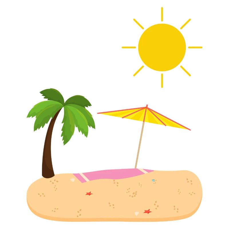 Summer Beach Sun Palm Trees