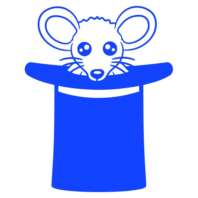 Mouse in Wizard Hat Top Hat Little Mouse Cute