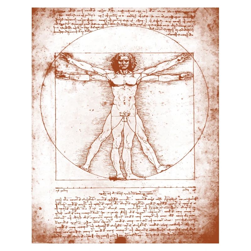 Leonardo DaVinci vitruvian Man Print
