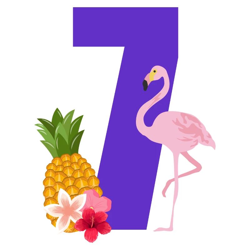 7th Anniversary Flamingo