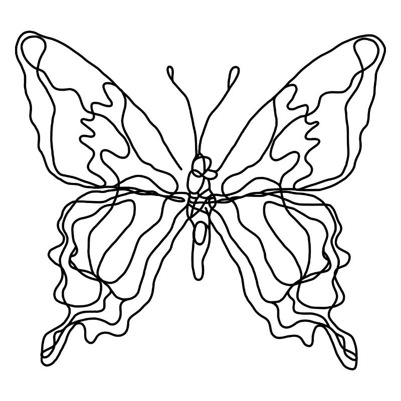 Papillon - dessin de lignes