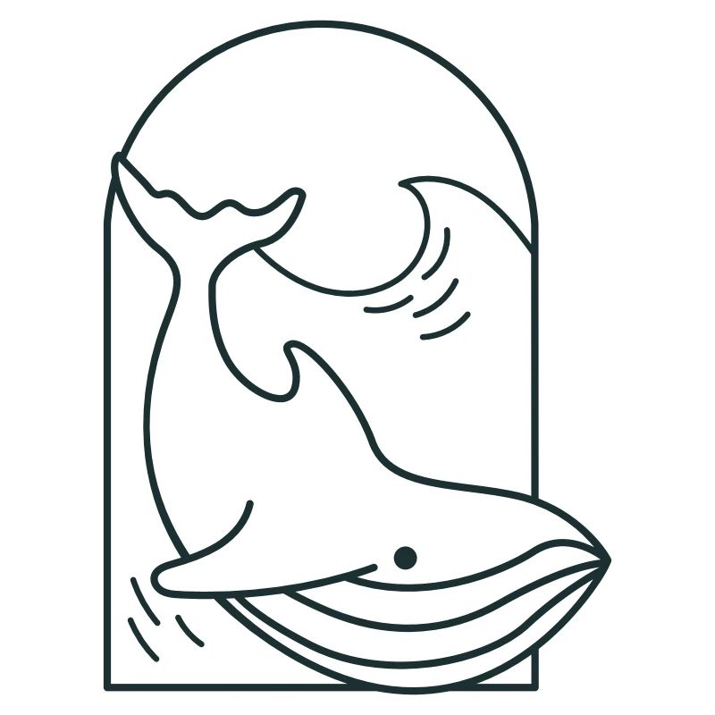 Plongée avec les baleines et les vagues de l’océan