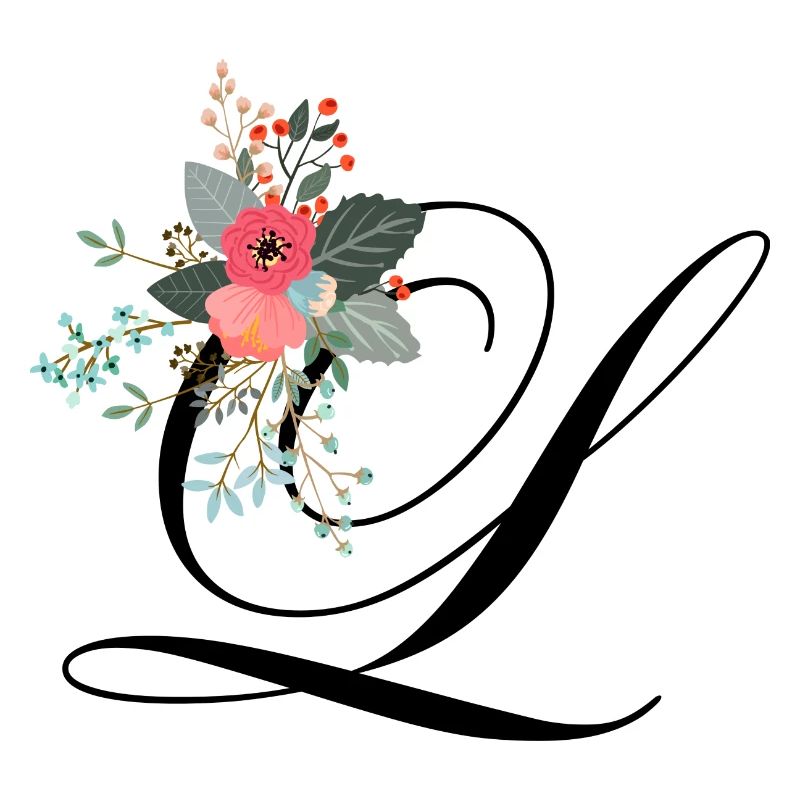 Lettre l fleuris