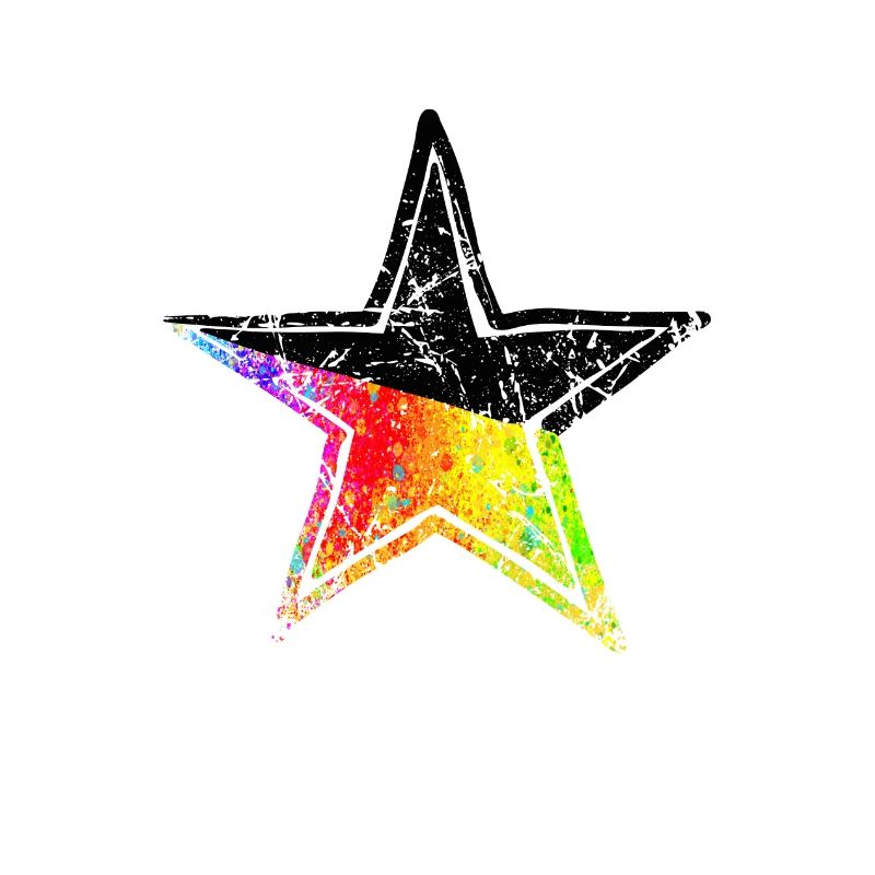 Chemin dessiné noir Star Pride