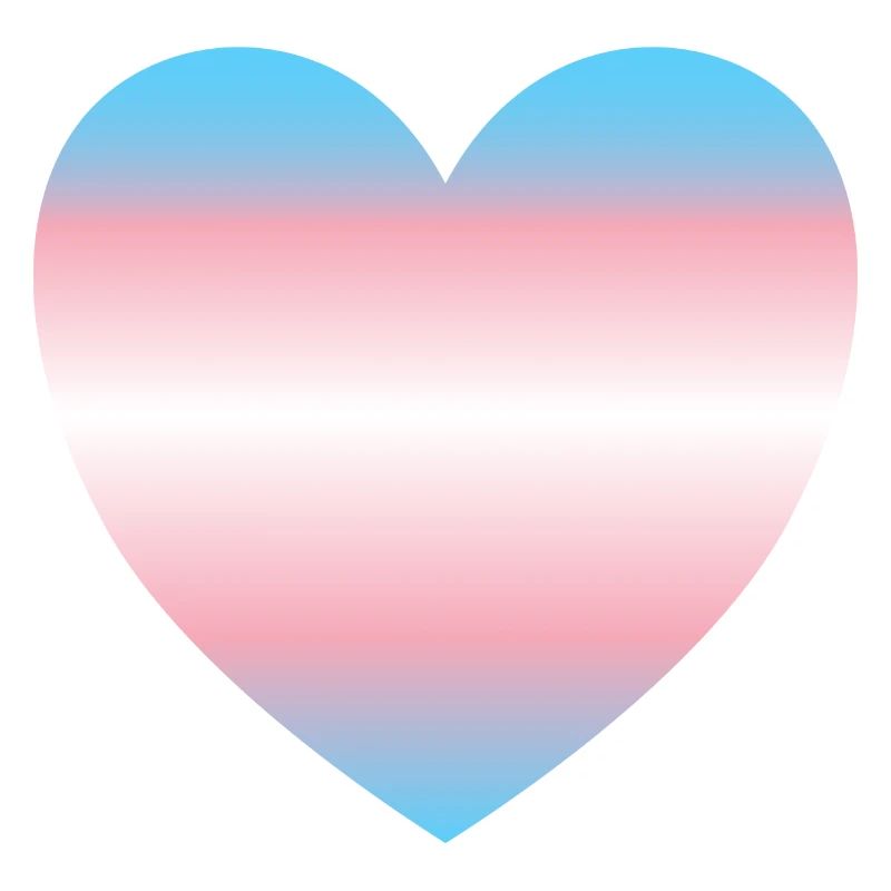 Subtle Transgender Pride heart