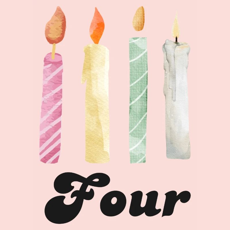 4e anniversaire bougie