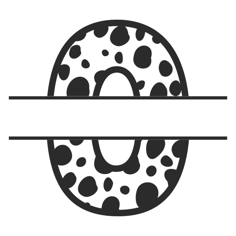 letter o custom cow pattern
