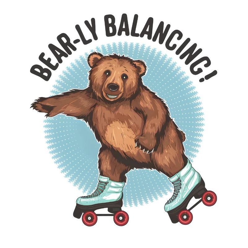 Bear Roller Skating "Bear-ly Balancing!"